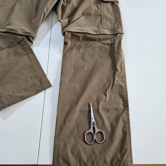 Eddie Bauer Convertible Pants Men 34x30/29 Beige Pockets Stretch Outdoor Hiking - Picture 14 of 16